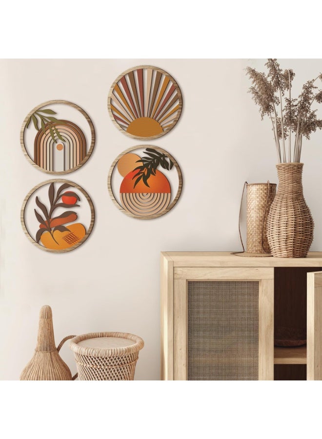 Relex 4 Country Farmhouse Wall Art Decoration, Bohemian Wall Hanging Sculpture, Hollow-out Hanging Art for Living Room, Bedroom, Country Courtyard, Housewarming Gift (20 cm) - Image 3