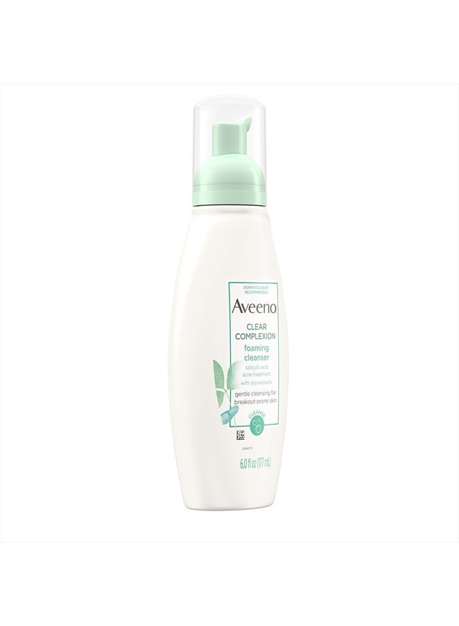 Aveeno Clear Complexion Foaming Facial Cleanser, Scentless, 6 Fl Oz (Pack of 1) Package may vary - Image 4