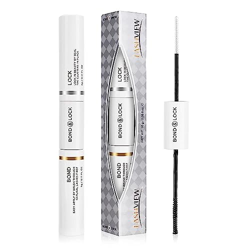 LASHVIEW لاص فيو لص بوند آند سيل كلاستر لاش جلو - لاص أدفيسيف قوي، لطيف، مريح لارتداء طوال اليوم، خالي من اللاتكس، مناسب للعيون الحساسة، غراء للرموش مقاوم للماء - Image 1