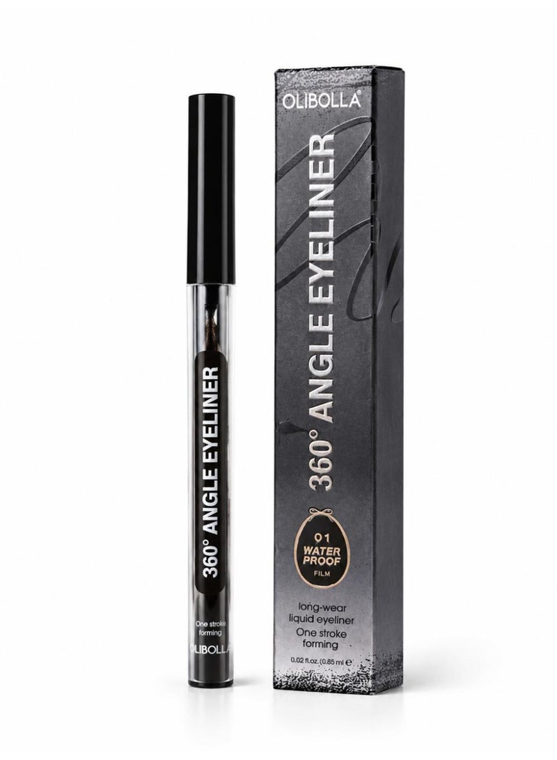 OLIBOLLA 360 ANGLE EYELINER WATERPROOF LIQUID - shade 01 Black - 0.85ml - Image 4