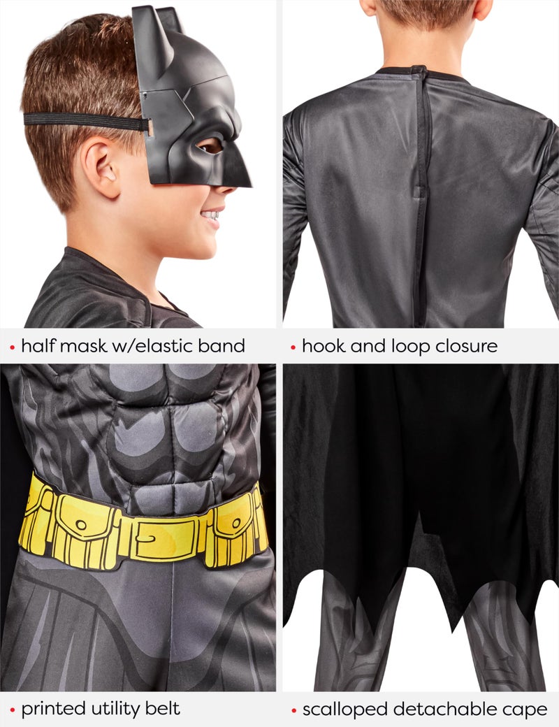 Rubies Boy's DC Comics Deluxe Batman Costume, Small - Image 3