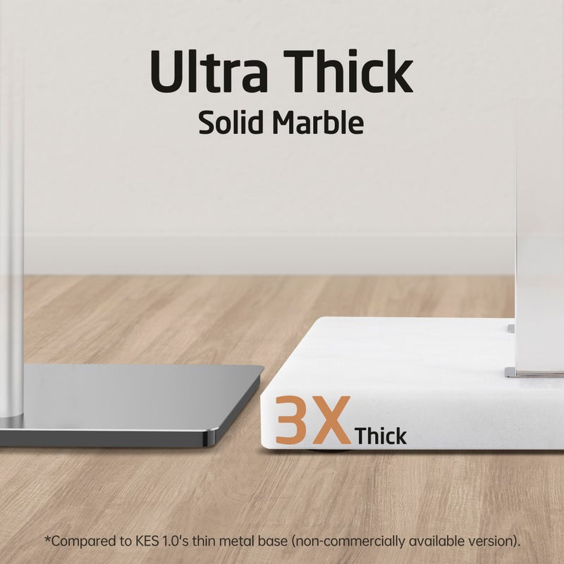 KES Standing Towel Rack for Bathroom with Marble Base, 2-Tier Towel Rack Stand for Floor, SUS304 Stainless Steel Polished Finish, BTH217 - Image 3