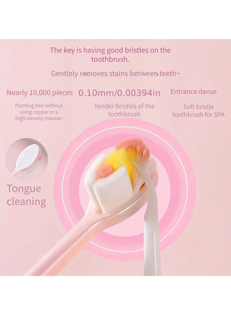 جلوسكي 1pc جنية عصا فرشاة أسنان ناعمة السيليكون - لطيف، قبضة غير انزلاق للبالغين والأزواج، تصميم لطيف للرعاية الفموية المنزلية - Image 3