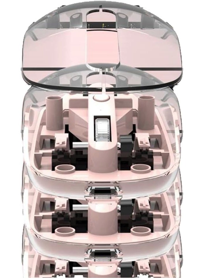 JeDEL Wireless Mouse WD131P , Dual Bluetooth and 2.4GHz Connection for a Stable and Smooth User Experience, Ergonomic Design in Elegant Beige Color, Adjustable Resolution up to 1600 DPI, Rechargeable  Long Life Battery , Dazzling RGB Lighting, Ideal for Gaming, Office Work, Study, Laptops and Computers - Image 2