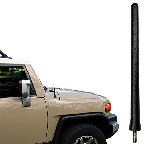 AntennaMastsRus - Short Rubber Antenna fits Toyota FJ Cruiser (2007-2015) - USA Stainless Steel Threading - The Original 6 3/4 Inch Accessories - Car Wash Proof - Internal Copper Coil - Image 1