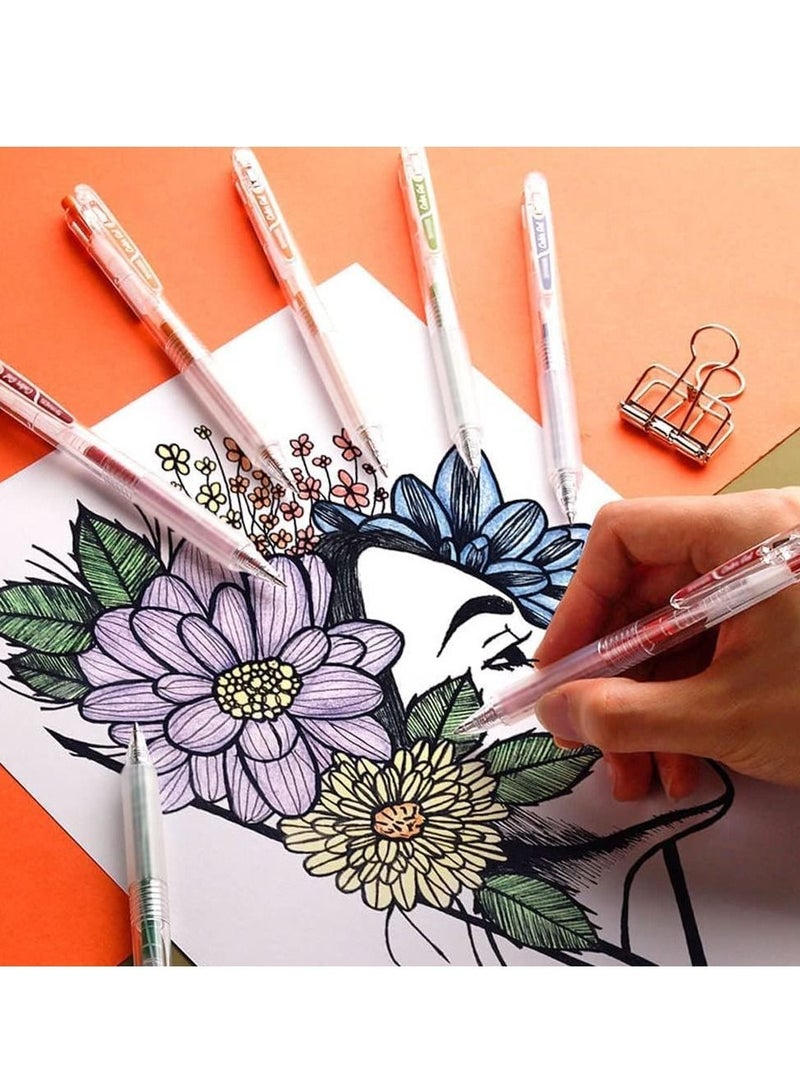 9 Colors Retractable Gel Ink Pens with Grip +9 Refill, Assorted Colors Ink, Smooth Writing Pens Color - Image 5