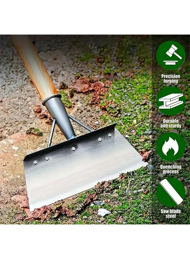 11 81 Inch Stainless Steel Garden Spade Heavy Duty Digging Tool With Wooden Handle - Image 3