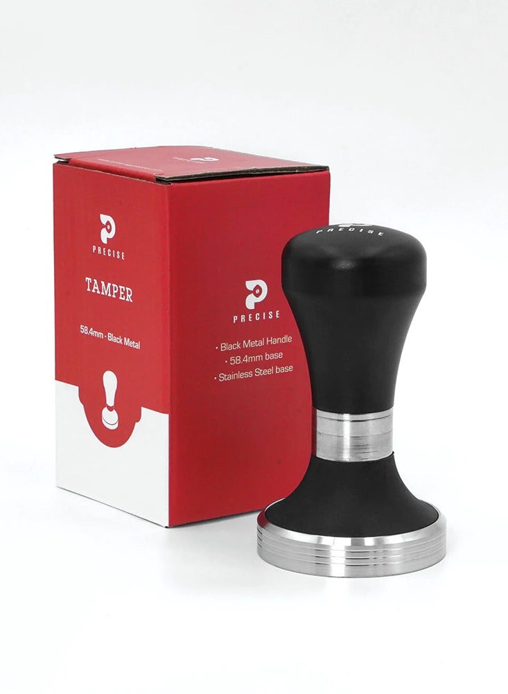 Precise Black Metal Handle Tamper with Stainless Steel Base 58.4mm - Image 5