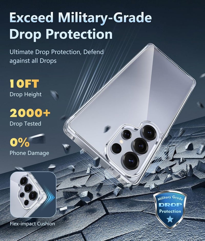 Realcase Silicone Back Cover Case for Samsung Galaxy S25 Ultra 5G - Scratch-Resistant, Crystal Clear, Shockproof - Image 4
