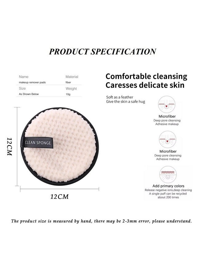 MobFest موب فيست® إسفنجة دائرية قابلة لإعادة الاستخدام من الجانبين، وسادات إزالة مكياج من القطن القابل للغسل، 1 قطعة (1) - Image 2