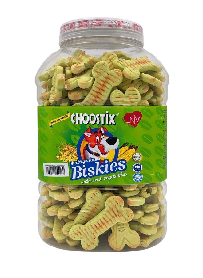 Choostix Biskies Vegetable Dry Dog Treat, 1 kg (Jar) - Image 1
