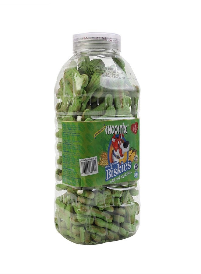 Choostix Biskies Vegetable Dry Dog Treat, 1 kg (Jar) - Image 2