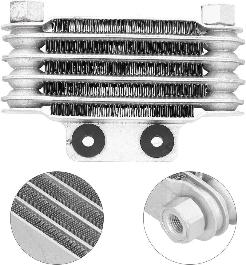 Aluminum Alloy Radiator Engine Oil Cooler, Universal Motorcycle Oil Radiator for Dirt Pit Bikes 125CC - 250CC, Efficient Engine Cooling System with Durable Heat Dissipation for (Silver) - Image 2
