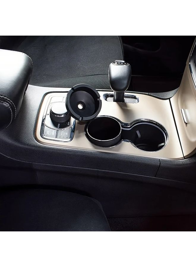 40Oz Black Plastic Portable Car Ashtray Smokeless Easy Clean Indoor Outdoor - Image 4