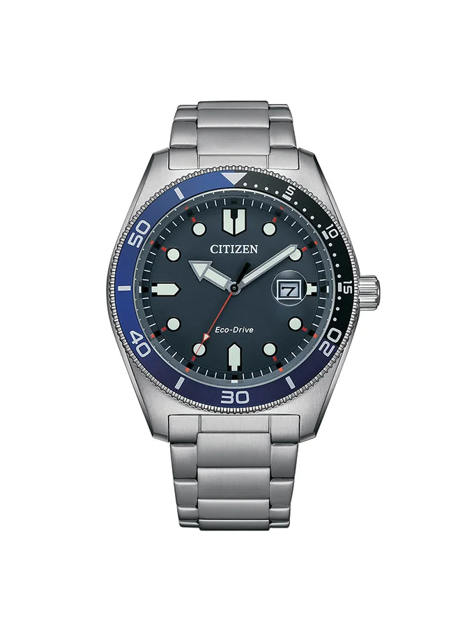 سيتيزن Men's Analog Tonneau Shape Stainless Steel Wrist Watch AW1761-89L 43 Mm