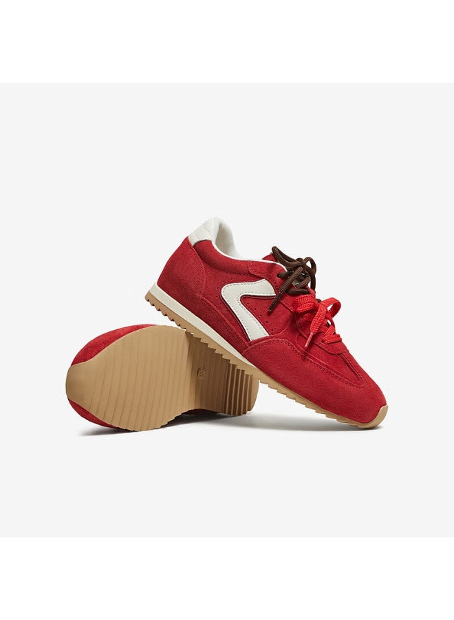 Tata Autumn New Thick-soled Breathable Women's Sneakers Red/white Am6 37 - Image 5