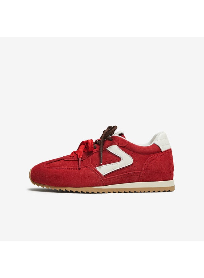 Tata Autumn New Thick-soled Breathable Women's Sneakers Red/white Am6 37 - Image 2