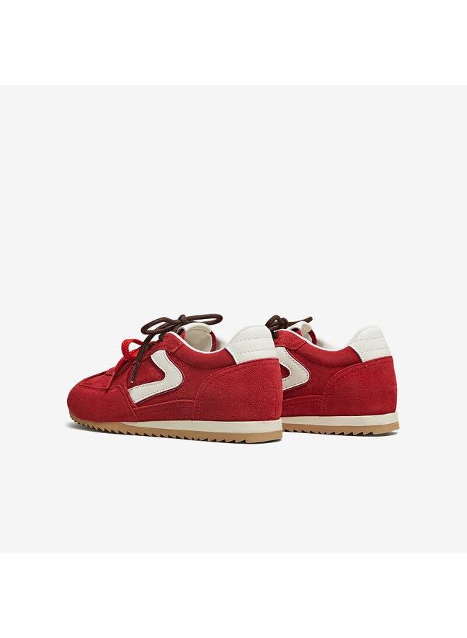 Tata Autumn New Thick-soled Breathable Women's Sneakers Red/white Am6 37 - Image 4