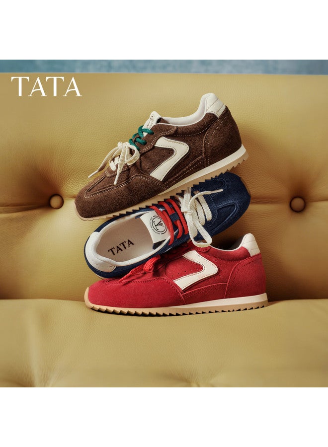 Tata Autumn New Thick-soled Breathable Women's Sneakers Red/white Am6 37 - Image 1