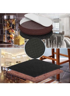 DIY Crafts DIY Crafts 4 Pcs, 75mm, 3 INCH 3X3 INCH Square Non Slip Furniture Wall Glass Pad/Gripper Self Adhesive Rubber Protector Wood Floor Furniture Protect Hard Floor Protect Carpet (4, 3X3 INCH Square)  - Image 1