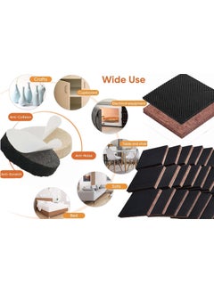 DIY Crafts DIY Crafts 4 Pcs, 75mm, 3 INCH 3X3 INCH Square Non Slip Furniture Wall Glass Pad/Gripper Self Adhesive Rubber Protector Wood Floor Furniture Protect Hard Floor Protect Carpet (4, 3X3 INCH Square)  - Image 3