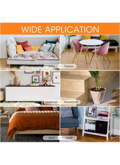 DIY Crafts DIY Crafts 4 Pcs, 75mm, 3 INCH 3X3 INCH Square Non Slip Furniture Wall Glass Pad/Gripper Self Adhesive Rubber Protector Wood Floor Furniture Protect Hard Floor Protect Carpet (4, 3X3 INCH Square)  - Image 5