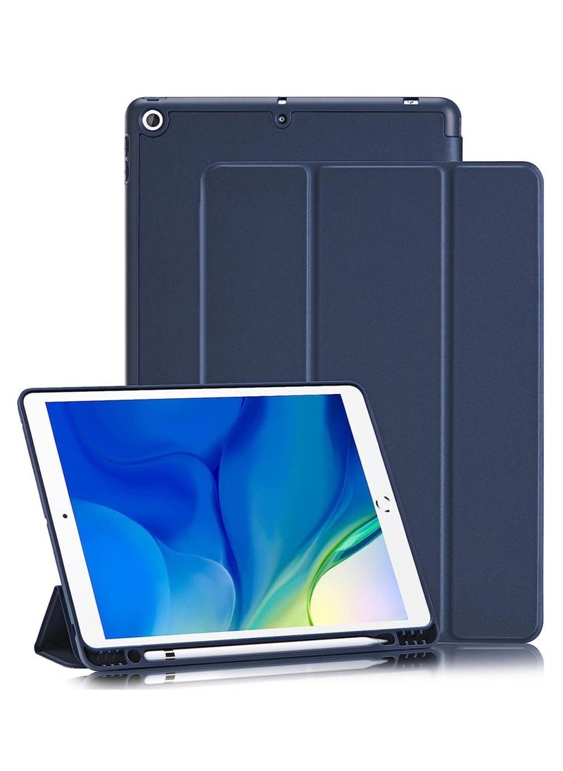vesus iPad 9th/8th/7th Generation Case (2021/2020/2019) iPad 10.2-Inch Case with Pencil Holder [Sleep/Wake] Slim Soft TPU Back Smart Magnetic Stand Protective Cover Cases - Image 1