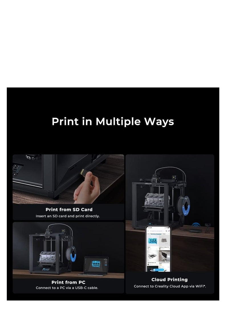 Creality 3D - Official Creality 3D Printer Ender-5 S1 250mm/s High-Speed 3D Printers with 300 High-Temp Nozzle Direct Drive Extruder, CR Touch Auto Leveling, Stable Cube Frame High Precision,8.66X8.66X11.02 inch - Image 1