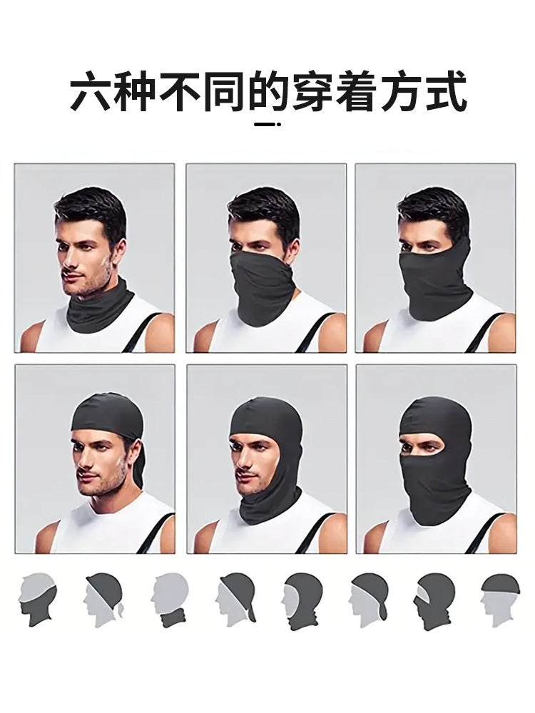 Summer Outdoor Cycling Sun Protection Hood Ice Silk Breathable Mask Spider-Man Heat Transfer Face Small Thin Pullover Hat - Image 5