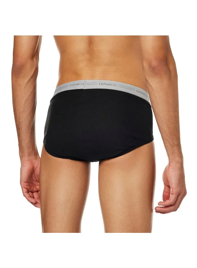 Hanes  Hanes Red Label Mens 3 Pack Mid Rise Exposed Waistband Briefs for Men | Best Price UAE