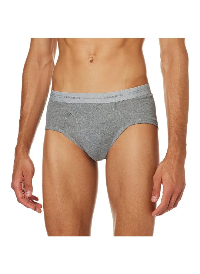 هينز Hanes Red Label Mens 3 Pack Mid Rise Exposed Waistband Briefs