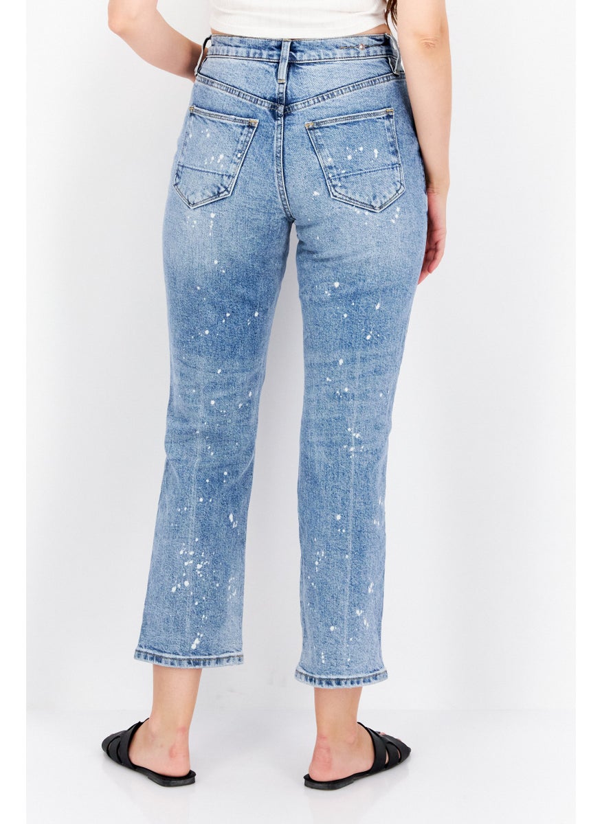 Earnest Sewn Women Regular Fit Washed Stretchable Denim, Blue  - Image 2