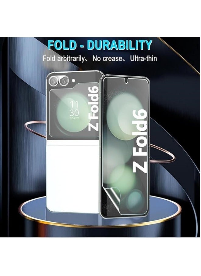 Generic - [2+2+2 Pack] Screen Protector for Galaxy Z Flip 6 5G Flexible TPU Screen Protector, 9H Hardness HD Tempered Glass External Screen Protector + Camera Protection Scratch-resistant - Image 1