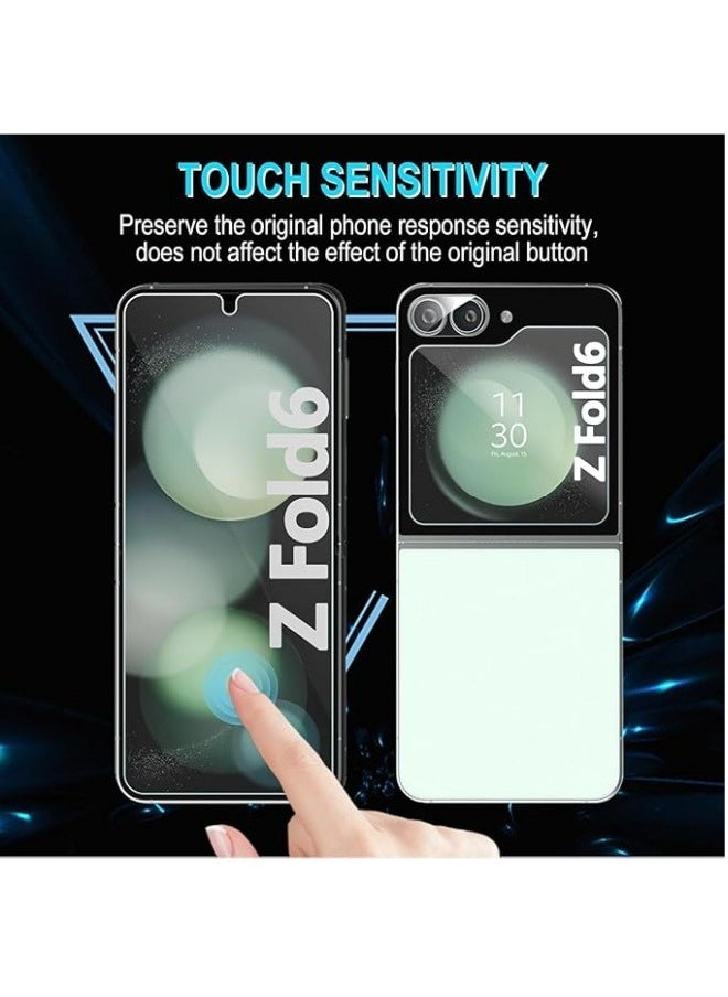 Generic - [2+2+2 Pack] Screen Protector for Galaxy Z Flip 6 5G Flexible TPU Screen Protector, 9H Hardness HD Tempered Glass External Screen Protector + Camera Protection Scratch-resistant - Image 1