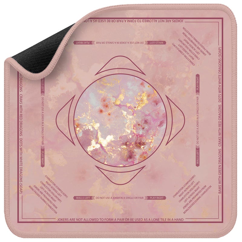 molovsiny Mahjong Mat for Table Durable Mahjong Table Cover with Unique Design Premium Mahjong Accessories Perfect Mahjong Gifts for Women Game Mat for Mahjong and Board Game Enthusiasts Floral Blossom - Image 2