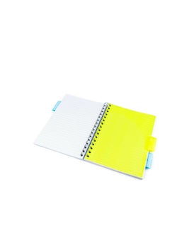 Pukka Pad Pukka Pad A5 Size Single Line Ruled Subject Book 4 Subject Book for College Perforated Pages Repositionable Dividers with Storage Pockets Blue Cover Pastel Range  - Image 3