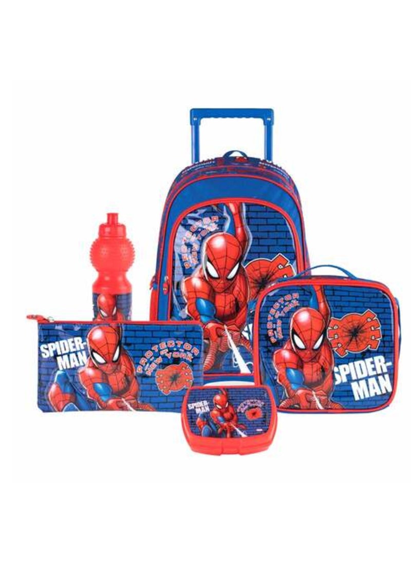 Trolley 5 in 1 Set Spiderman Classic 18 Inch