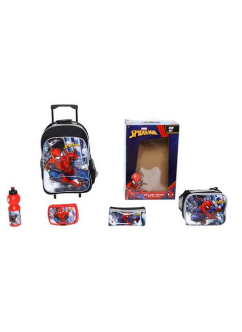 Trolley 5 in 1 Set Spiderman Classic 18 Inch