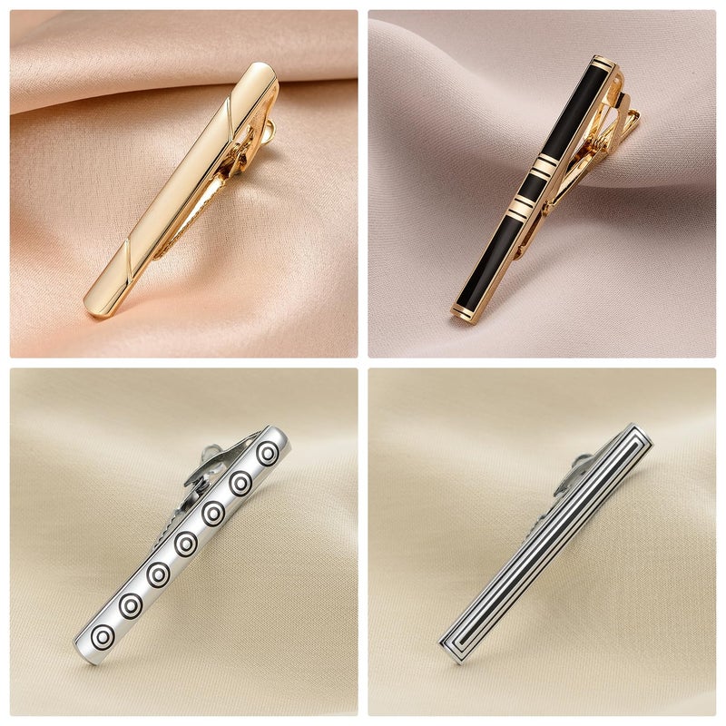 wynameleri Classic Tie Pins Tie Clips Set of 8 for Men in Gift Box - Image 3