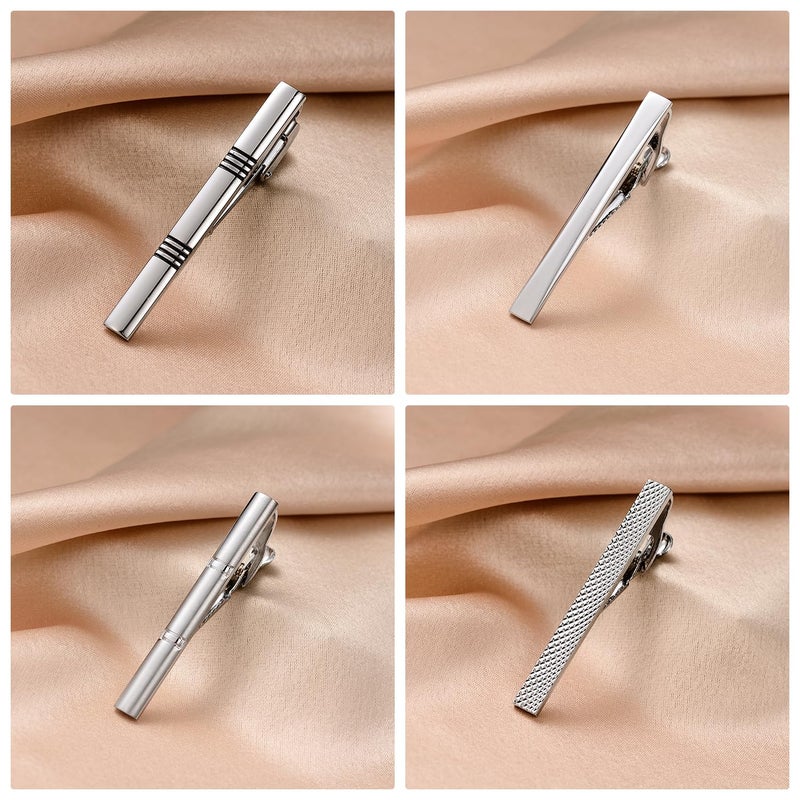 wynameleri Classic Tie Pins Tie Clips Set of 8 for Men in Gift Box - Image 4
