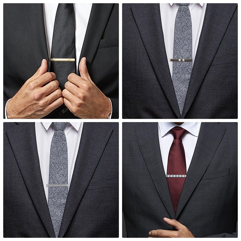wynameleri Classic Tie Pins Tie Clips Set of 8 for Men in Gift Box - Image 5