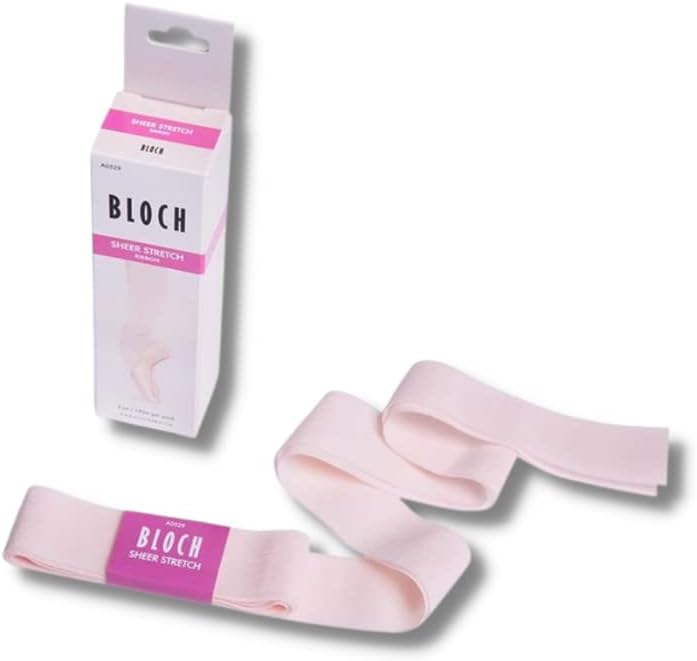 Bloch womens Minimalist,ballet Ballet Pointe Shoe Sheer Stretch Ribbon, Pink, One Size US - Image 1