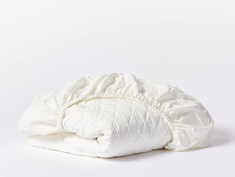 Coyuchi Coyuchi Organic Cotton Mattress Pad Queen Soft Cotton Mattress Cover White 
