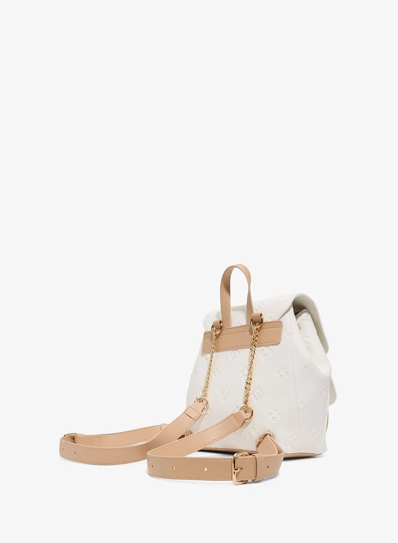 Aldo WHITE Miniella Debossed Backback With Coin Purse for Women | Best Price UAE