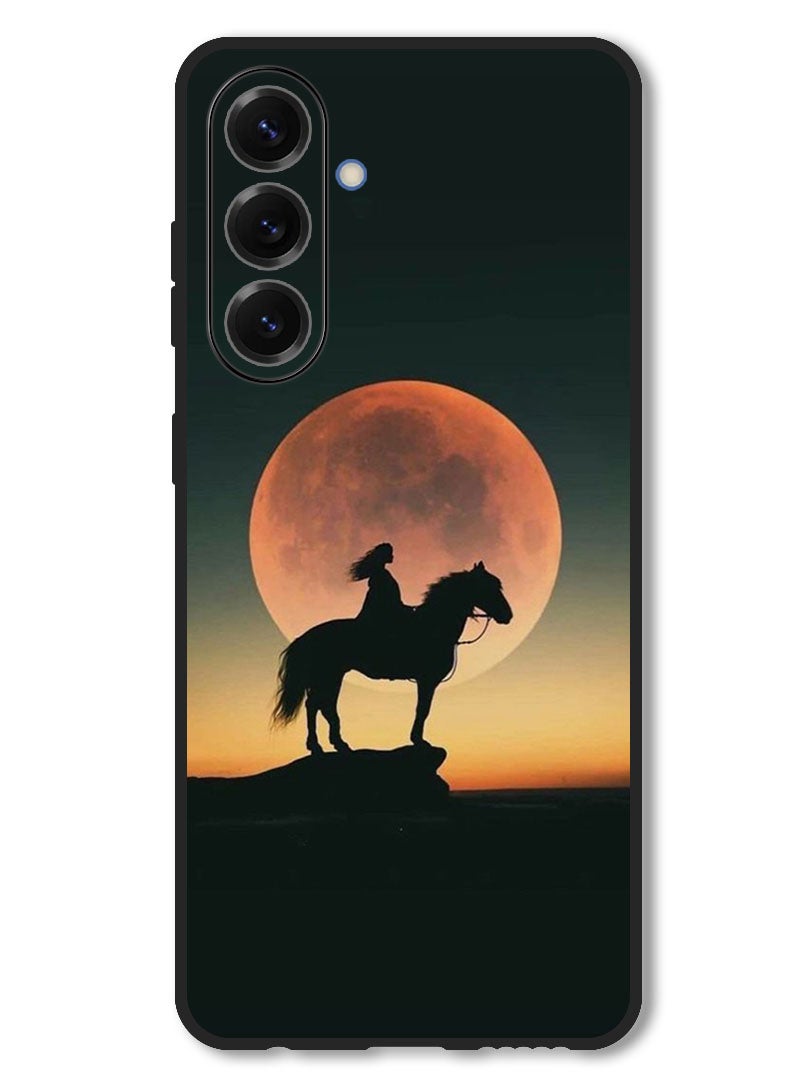 Theodor Case Compatible with Samsung Galaxy F56 6.74 Inch Protection Shockproof Bumper Cover Majestic Horse Sunset - Image 1