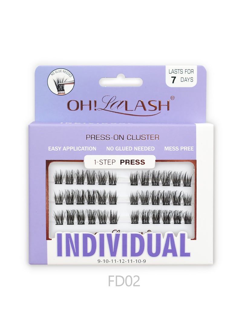 OH! LALASH 30pcs eyeash clusters extension create natural wispy look self adhesive no need glue. DIY eyelash for women - Image 1