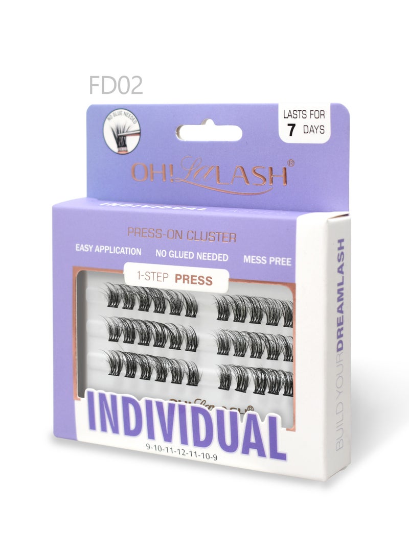OH! LALASH 30pcs eyeash clusters extension create natural wispy look self adhesive no need glue. DIY eyelash for women - Image 2
