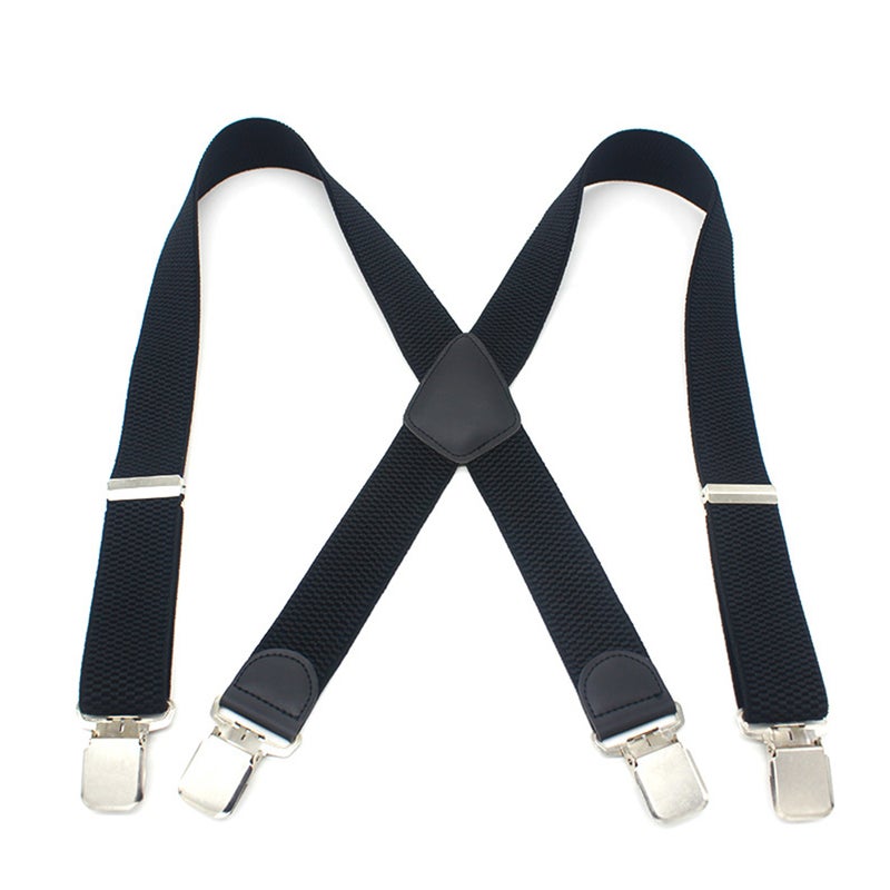 Men Dress Suspenders Elastic Fully Adjustable Clip Suspender - Image 1