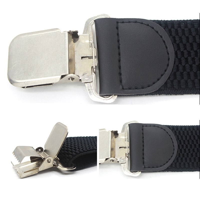 Men Dress Suspenders Elastic Fully Adjustable Clip Suspender - Image 2
