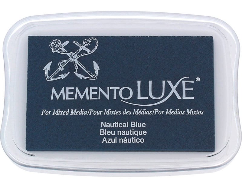 Tsukineko Memento Luxe Mixed Media Inkpad, Nautical Blue - Image 1